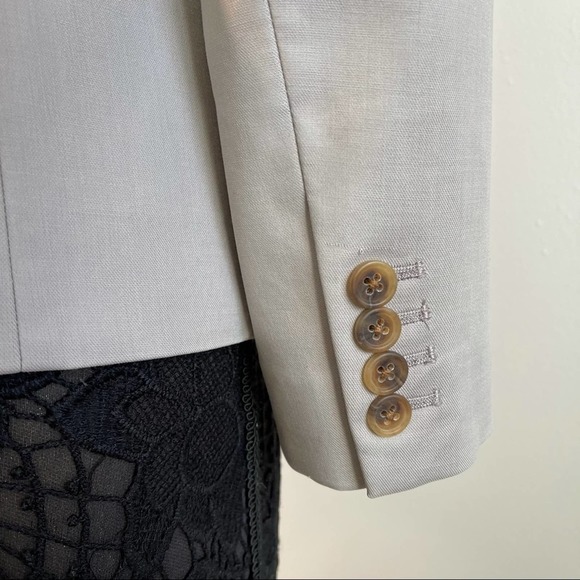 J.Crew Cotton Blazer Lined Pockets Buttons Size 4 Small Neutral Capsule Basic - Picture 11 of 16
